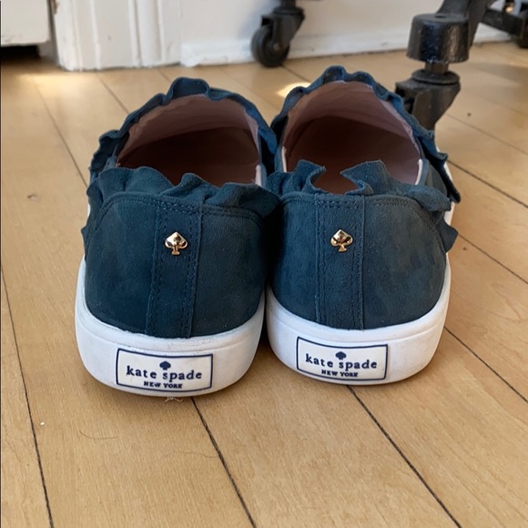 Kate Spade Ruffled Slide Ons in Teal - Picture 4 of 7